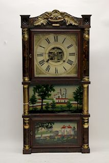 Birge Mallory and Co Triple Decker Clock c. 1840