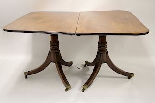 George III Figured Dining Table, 18th C