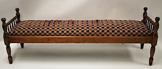Late Federal Maple & Cherry Bench, 19th C.