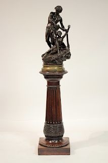 Sylvain Kinsburger Fr 1855-1935 "En Peril" Bronze