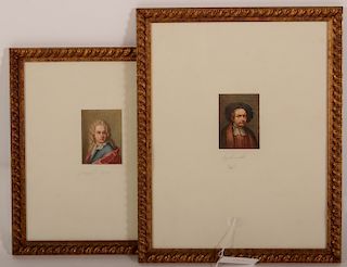 Pr 19th c Old Masters Rembrandt and Another W/C's
