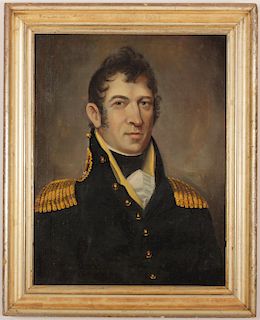 19th c. Portrait Commodore Stephen Decatur O/C