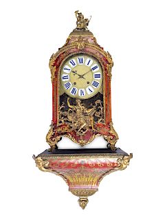 A French Gilt Bronze Mounted Boulle Marquetry Bracket Clock