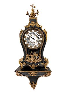 A French Gilt Bronze Mounted Painted Bracket Clock 