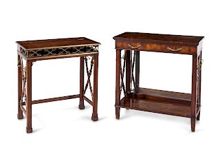A Pair of Empire Style Mahogany Writing Tables