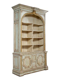 A Pair of Louis Philippe Provincial Painted Bookcases