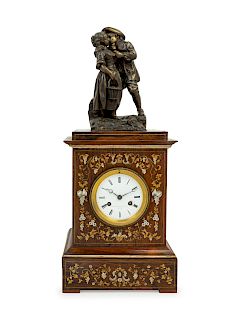A French Rosewood Mantel Clock