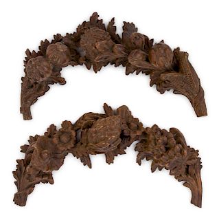 Four Italian Wood Carvings in the Style of Grinling Gibbons, Palladio