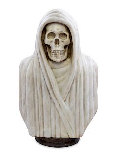 An Italian Carved Marble Figure of Death