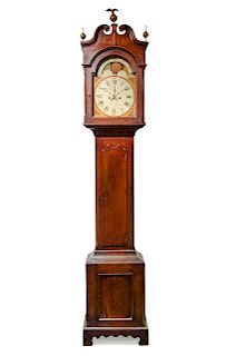 A Federal Inlaid Mahogany Tall Case Clock
