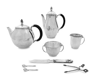 A Danish Silver Four-Piece Tea and Coffee Service
