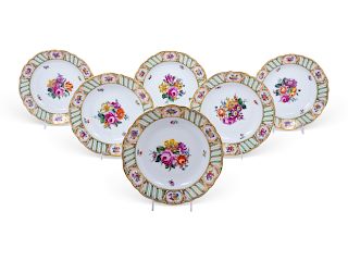 A Set of Six Vienna Porcelain Plates
Diameter 9 3/4 inches.