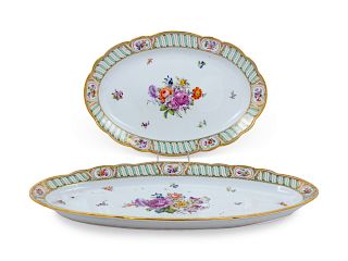 Two Vienna Porcelain Plates
width of largest 24 x 11 inches.