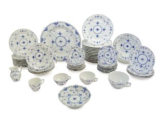 A Royal Copenhagen Porcelain Dinner Service