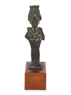 An Egyptian Bronze Amulet of Osiris