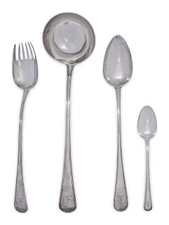 A Collection of Georgian Silver Flatware