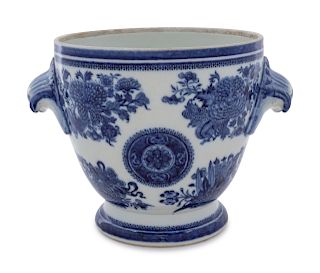 A Chinese Export Blue Fitzhugh Porcelain Jardiniere