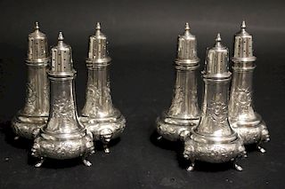 Set of 6 Lion Footed Sterling Silver Casters