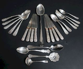 19 pcs of Tiffany and Co. Silverplate Flatware