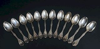 William Gale & Sons Coin Silver Table Spoons