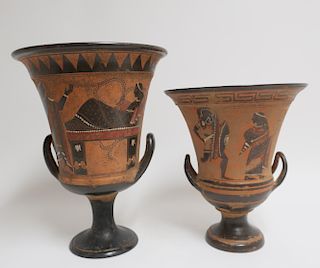 2 Etruscan Style Pottery kraters