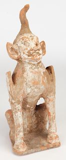Terra Cotta Figurine of a Seated Demon,  Tang Dynasty 