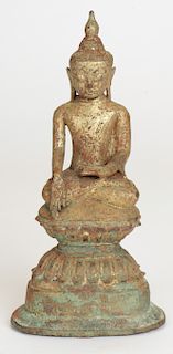 18th C. Cast Bronze Shan Buddha, Burma