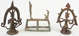 3 Antique Bronze Items, Burma