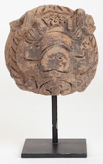 Terra Cotta Pig Head, Majapahit Period, Java 