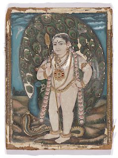 Antique Krishna Painting, India