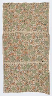 19th C. Ottoman Embroidered Linen Table Cover