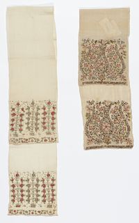2 Ottoman Silk Embroidred Linen Towels
