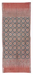 19th C. Indian Block Printed and Painted Textile