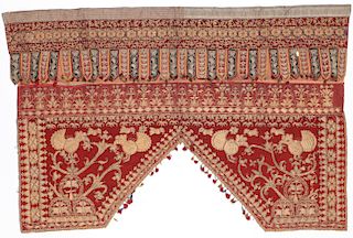 Antique Sumatran Tirai with Couched Metal Thread