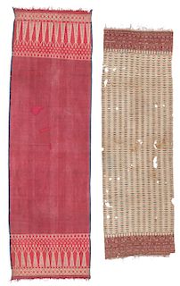 2 Antique Sumatran Shoulder Cloth Textiles