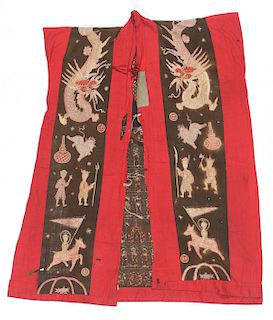Antique Yao Shaman's Silk Embroidered Robe