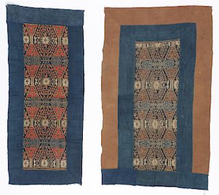 2 Antique Coverlet Textiles, Dai People, China
