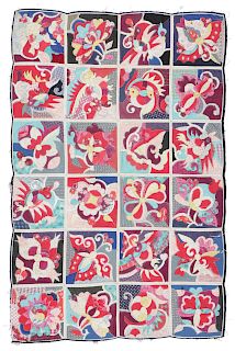 Old Applique Coverlet, Miao People, China