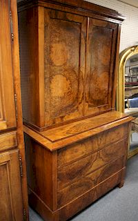 Continental Neo-Classic Secretary Bookcase, c 1830