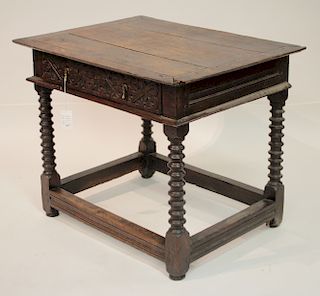 English Jacobean Single Drawer Side Table