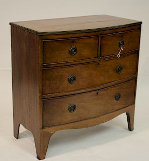 George III Mahogany Bowfront Chest of Drawers,