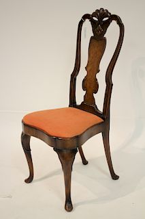 Queen Anne Style Walnut Side Chair