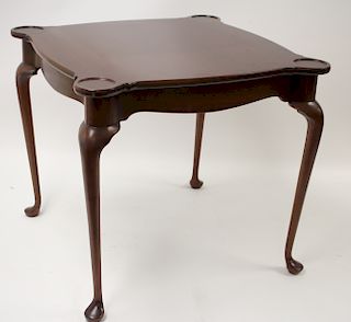 Queen Anne Style Mahogany Games Table