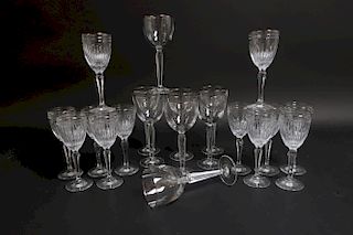20 Pieces Waterford  Stemware - Silver Rimmed
