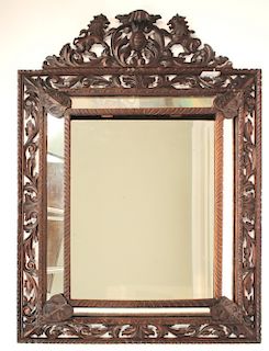 English Style Dark Oak Mirror