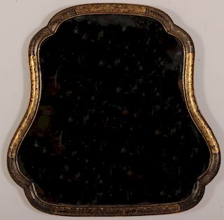 Chinoiserie Gilt Decorated Cartouche Easel Mirror