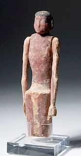 Large Egyptian Wooden Boatman w/ Articulated Arms
