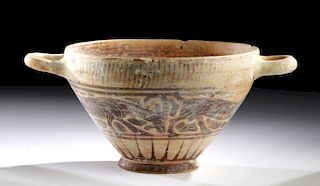 Greek Corinthian Ceramic Skyphos - Ibexe