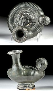 Published Campanian Pottery Guttus w/ Medusa