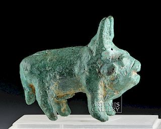 Near-Miniature Anatolian Bronze Bull Figurine